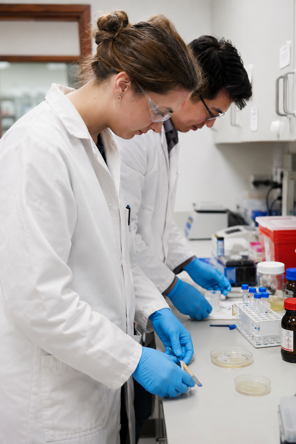 Laboratory team at work